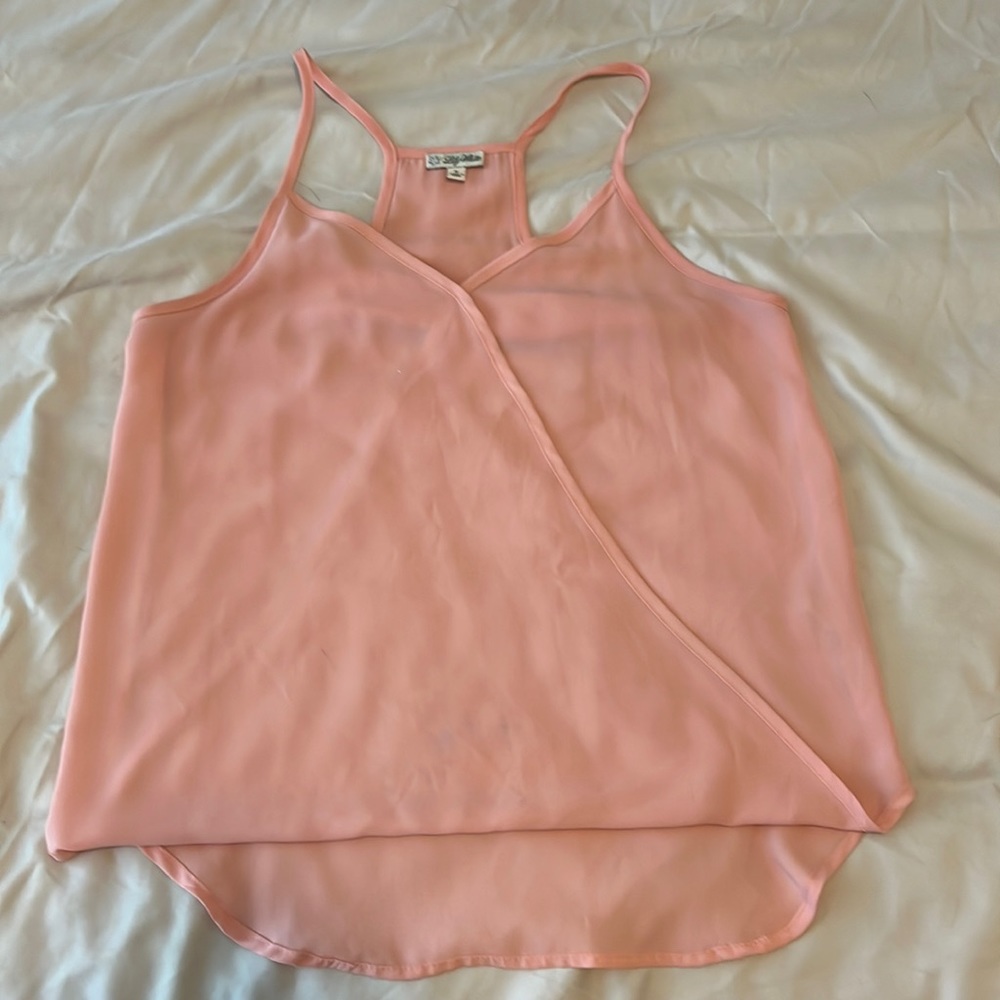 Pink wrap tank top. Size small